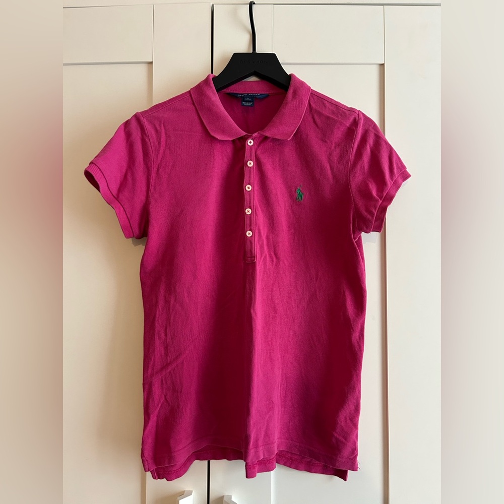 Ralph Lauren Pink Polo Shirt Classic Piqué